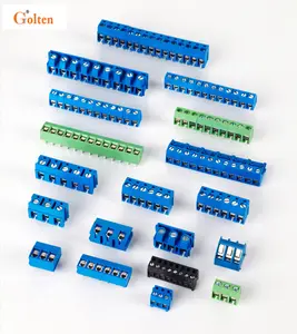 electrical brass 12pole 10a pcb terminal blocks shrapnel 14 wire terminals strips for wire connector