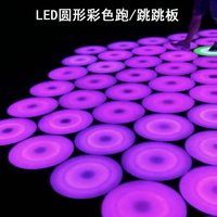 Contrôleur audio 300 * H60MM jeux d'effets interactifs piste de danse ronde led carrelage lumières pour enfant