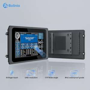 1000nits yüksek parlaklık endüstriyel dokunmatik ekran Kiosk ekran ön IP65 koruma 12/21.5 "gömülü duvara montaj LCD monitör - Product Image 1