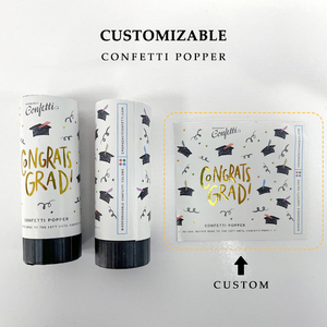 Handheld Metallic Gold Confetti Party Popper Canhões Festivais Festivais para Graduação Temporada Celebração & Spray - Product Image 5