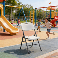 Chaises pliantes en métal PP pour événements, empilables, modernes, pour jardin, mariage, camping