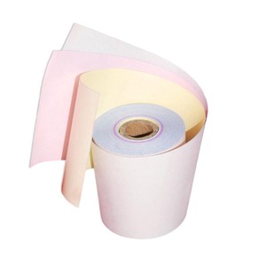 กระดาษคาร์บอนเลสแบบม้วน กระดาษ NCR 2 ชั้น สีขาว เหลือง ชมพู สำหรับใบเสร็จเชิงพาณิชย์ในตลาดเปรู - Product Image 2