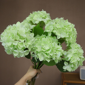 Hydrangea artificielle Ruilisi, grande fleur en soie, rose clair, rose foncé, blanc, vert, pour décorations de mariage et de maison - Product Image 3