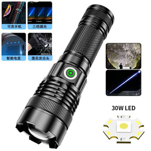 Aluminum Alloy <b>Flashlight</b> Led Rechargeable Zoomable Dimmable Outdoor <b>Torch</b> With Usb Cable - Product Image 3