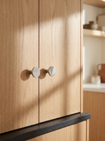 Poignée de meuble en alliage d'aluminium nickel brossé, installation facile, pour armoire de cuisine, placard de chambre, quincaillerie de mobilier