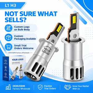 Ampoule de phare LED H3 12V, montage direct, Plug and Play, Canbus, étanche IP68, 35W, 6500K, kit de conversion pour feux de brouillard et de conduite automobile - Product Image 1