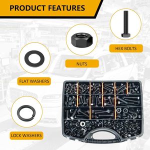 Hex Head Cap Bolt Nut Washer Assortment Kit 432 Pieces Grade 12.9 Din933 Alloy Steel <b>Fastener</b> Set - Product Image 4