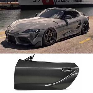 Pour <span class=keywords><strong>Toyota</strong></span> <span class=keywords><strong>Supra</strong></span> MK5 A90 A91 MK5 2019 + OEM Style fibre de carbone voiture extérieur porte panneau couverture pièces extérieures Bodykit - Product Image 1