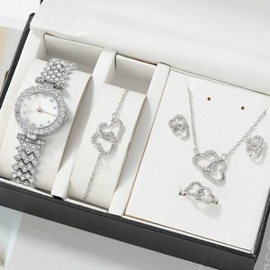 Juego de Accesorios de Reloj de Cuarzo de Moda IStapromo, Reloj de Pulsera de Cristal con Pedrería para Mujer, Juego de Collar y Pendientes - Product Image 6