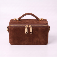 Trousse de Maquillage Portable en Cuir Imprimé Poil de Vache LZ OEM ODM pour Femme avec Double Fermeture Éclair