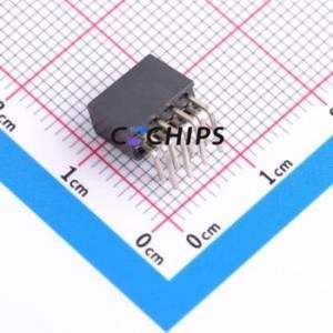 HX PM2.0-2x4P WC H6.35 Pin Socket Bent Lead Through Hole,P=2mm Connector 2x4P 2mm 2mm Square Hole - Product Image 2