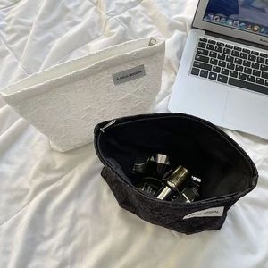 定制棉质定制徽标化妆包拉链蝴蝶结学生简约小号旅行收纳包化妆品 - Product Image 4