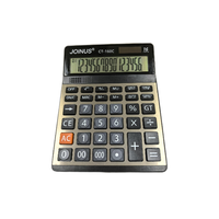 Calculatrice de bureau en plastique à 16 chiffres, fonction de vérification, impression de logo personnalisé pour le bureau, l'école, les entreprises JS-160C