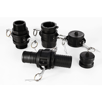 Adaptateur d'extrémité mâle type DP pour réservoir IBC, avec raccord rapide Camlock et bouchon anti-poussière, filetage à emboîtement en plastique de 2 pouces