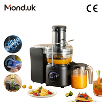 Mond.uk 1250W Hoge-Koppel Motor Commerciële Centrifugaal Sapcentrifuge 85mm Grote Vulopening Automatische Suikerriet Gember Sap Extractor