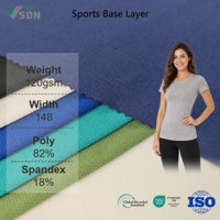Tissu extensible à haute élasticité, mélange de polyester et de spandex, jersey tricoté, séchage rapide, respirant