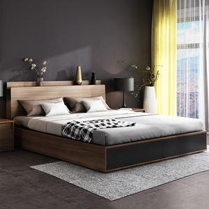 Muebles de lujo para el hogar, juego de dormitorio de diseño multifuncional, se puede elevar y bajar, ajustable, cama de almacenamiento de madera - Product Image 2