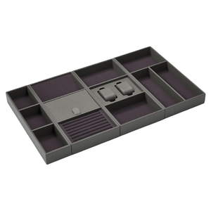 Boîte à bijoux en cuir Supeni, style tiroir, organiseur de montres avec compartiments, plateau de tri pour boucles d'oreilles - Product Image 2