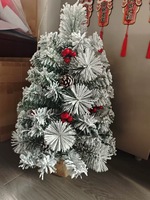 Mini sapin de Noël artificiel de bureau 45/60 cm, sapin floqué à aiguilles de pin mélangées