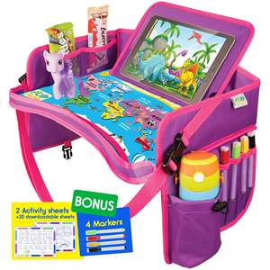Échantillon gratuit : Plateau de siège auto pour enfants, essentiel pour les voyages en voiture, aide à calmer les enfants, plateau de jeu pour voiture, sac de rangement - Product Image 1
