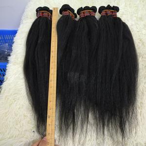 Letsfly Factory Vente en gros de tissages de cheveux naturels 9A Kinky Straight, lots de 16 et 22 pouces, extensions Yaki 100% cheveux humains Remy - Product Image 6