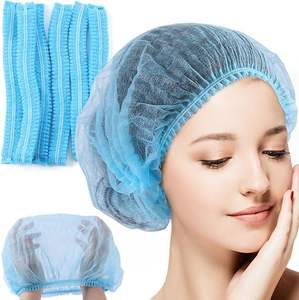 Bonnet chirurgical jetable non tissé à double élastique, <span class=keywords><strong>filet</strong></span> à cheveux, bonnet bouffant médical, chapeau jetable - Product Image 2