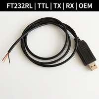 Módulo de actualización de circuito integrado USB a TTL RX TX GND, cable de depuración de puerto serie USB