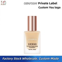 Pelembap Pemutih Ringan Alami dari Pabrik, Concealer Foundation Tahan Lama, Tahan Air, Tahan Keringat, Alas Bedak Cair BB