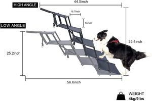 Échelle de <span class=keywords><strong>chien</strong></span> pliable extérieure canbo Échelle réglable Échelle portative de transport élevé pour animaux de compagnie - Product Image 3