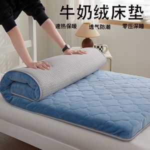 Colchón de lana de leche, colchoneta plegable acolchada y cálida, para uso doméstico, permeable al aire, antideslizante, ropa de cama suave - Product Image 1