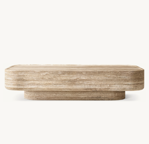 Muebles de Lujo para Sala de Estar, <span class=keywords><strong>Mesa</strong></span> de <span class=keywords><strong>Centro</strong></span> Rectangular de <span class=keywords><strong>Travertino</strong></span> para el Hogar - Product Image 6