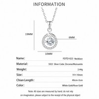 Collier en Moissanite 6mm Coupe Ronde avec Pendentif Halo Étoile en Argent Sterling 925 – En Stock, Vente en Gros, Bijoux Fins pour Boutiques