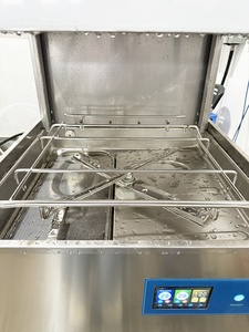 Commercial Electric <strong>Dishwasher</strong> with Double <strong>Baskets</strong> Stainless Steel Hood for Industrial Restaurants and Hotels - Product Image 3