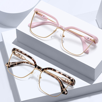 MS 97782 kacamata mode bingkai baru kacamata Anti biru wanita penahan cahaya Logo produsen optik & Photochromic disesuaikan