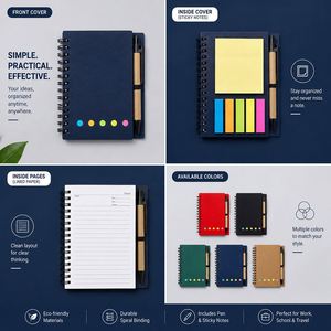 Blocs-notes personnalisés, notes adhésives imprimées sur mesure avec logo, mémos promotionnels pour entreprises, événements professionnels - Product Image 2