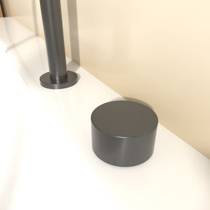 Gun Grey Deck Mount Wasserhahn 2 Löcher Waschbecken Mischbatterie Messing Einhand Heiß und Kalt Waschbecken Wasserhahn - Product Image 2