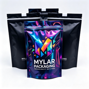 Bolsa Mylar Holográfica Brillante Personalizada OEM, Resistente a Niños, con Cierre Láser, para Empaque de Hierbas Secas, Té Herbal y Farmacéuticos - Product Image 3