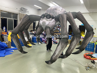 Éclairage extérieur décoratif, araignée géante gonflable personnalisée noire pour la décoration d'Halloween