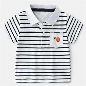 Vêtements de boutique pour enfants en gros, t-shirt polo rayé en coton pour l'été, provenant d'un fournisseur chinois - Product Image 5