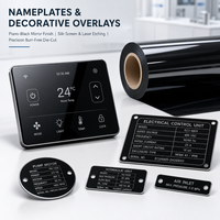 Film BOPET Noir Haute Brillance - Stabilité Dimensionnelle, Occultant la Lumière pour Plaques Nominatives, Panneaux Décoratifs et Superpositions Électroniques