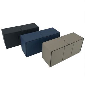 Boîte de rangement pour cartes en cuir PU personnalisable avec compartiment pour dés, coins carrés, portable pour jeux de société et cartes à collectionner - Product Image 2