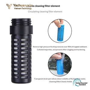 Bouteille d'eau pliable portable en TPU pour hommes et femmes, randonnée sportive, trekking, alpinisme, avec filtre, purification d'eau en plein air - Product Image 2