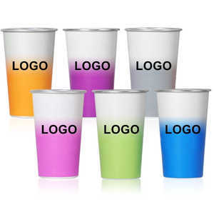 Tumblers cambio colore Logo personalizzato Eco-Friendly acqua fredda bicchieri di <span class=keywords><strong>birra</strong></span> per il campeggio tazze di alluminio durevole - Product Image 5