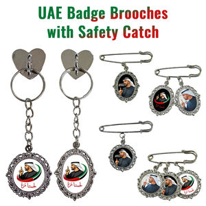 En stock, Pin de solapa Sheikh de los Emiratos Árabes Unidos, Adorno colgante, Broche conmemorativo 'No somos presas fáciles' con cierre de seguridad, Sin pedido mínimo - Product Image 1