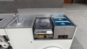 Xe đẩy bán hàng lưu động đa năng: bàn gấp, xe cà phê di động, xe bán cà phê lưu động, xe bán xúc xích, xe bán kem - Product Image 5