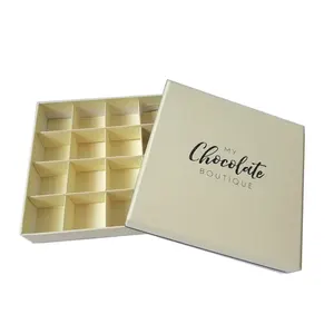 Confezione regalo di alta qualità con coperchio personalizzato e Base in cioccolato con divisori