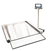 Báscula de plataforma electrónica de acero inoxidable de Beijing Langke, la más vendida, báscula industrial de plataforma baja con rampa, personalizable OEM