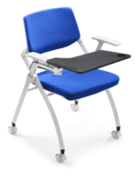 Chaise d'étude pliable moderne pour salle de classe avec table d'écriture et fonction de bascule pour l'entraînement