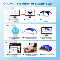 Carpa Domo Inflable KCCE Publicitaria de Fácil Montaje, Gazebo Portátil para Exhibición de Marca y Eventos de Automovilismo