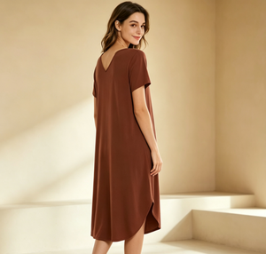 Camisón de Bambú Personalizado para Mujer, Vestido de Dormir, Fabricante OEM de Ropa de Dormir, Pijama Suave y Cómodo de Fábrica - Product Image 2
